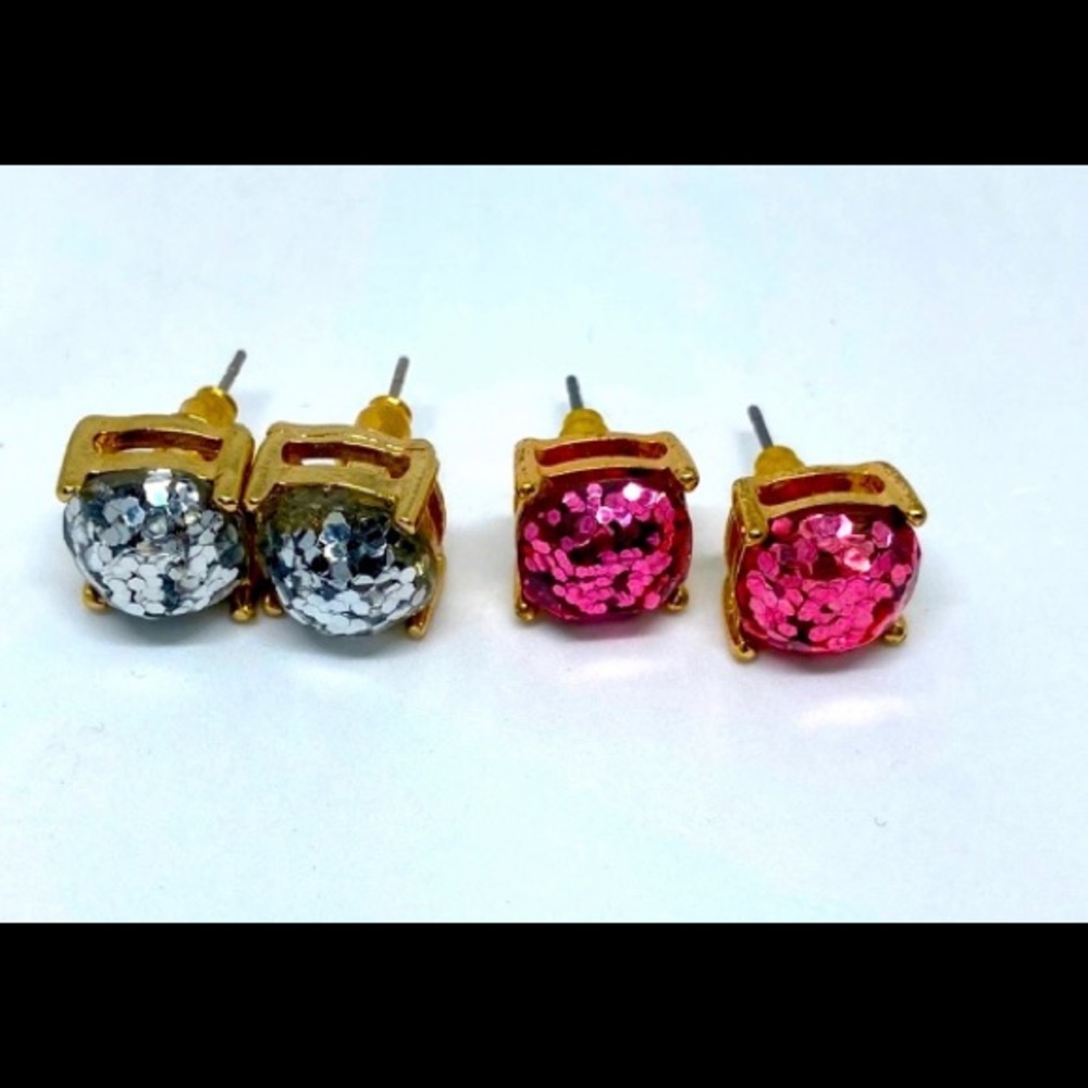 Druzy Studs Sets in a Gold Tone Setting